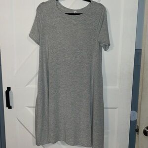 Zenana Premium Gray T-shirt Dress